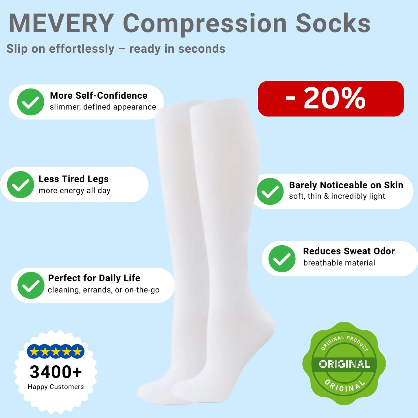 Mevery – Classic Compression Socks